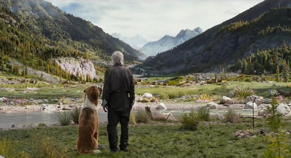 Buck and John survey the wilderness in The Call of the Wild