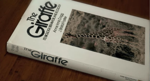 The cover of Anne Innis Dagg's book, The Giraffe