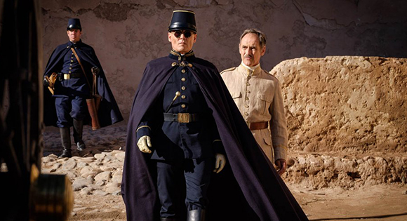 Johnny Depp as Colonel Joll and Mark Rylance as The Magistrate