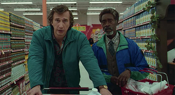 Adam Driver as Jack and Don Cheadle as Murray in the grocery store