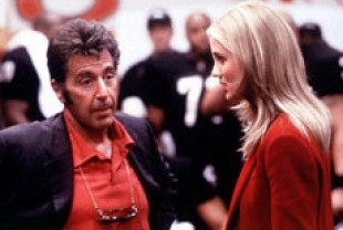 Al Pacino as Tony D'Amato and Cameron Diaz as Christina Pagniacci