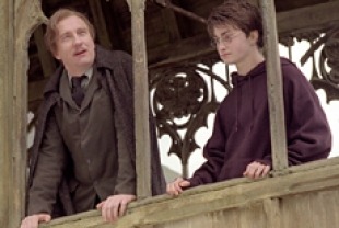 David Thewlis as Professor Lupin and Daniel Radcliffe as Harry Potter