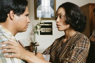Michael Pena as Cesar Chavez and Rosario Dawson as Dolores
