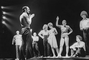 Michael Bennett and the original cast of A Chorus Line
