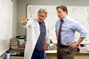 Harrison Ford as Dr. Robert Stonehill and Brendan Fraser as John Crowley