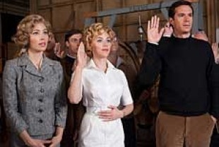 Jessica Biel as Vera Miles, Scarlett Johansson as Janet Leigh, and James D'Arcy as Anthony Perkins
