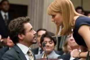 Robert Downey Jr. as Tony Stark and Gwyneth Paltrow as Pepper Potts