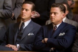 Armie Hammer as Clyde Tolson and Leonardo DiCaprio as J. Edgar Hoover