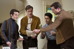 Vincent Piazza as Tommy, Erich Bergen as Bob, John Lloyd Young as Frankie, and Michael Lomenda as Nick
