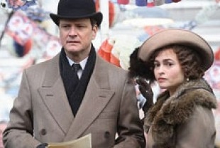 Colin Firth as King George VI and Helena Bonham Carter as the Queen Elizabeth