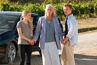 Christopher Egan as Charlie, Vanessa Redgrave as Claire, and Amanda Seyfried as Sophie