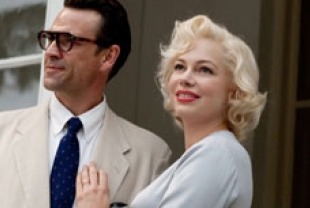 Dougray Scott as Arthur Miller and Michelle Williams as Marilyn