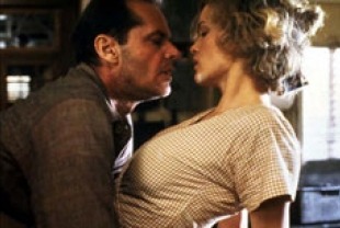 Jack Nicholson as Frank and Jessica Lange as Cora