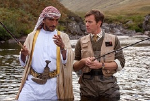 Amr Waked as Sheikh Muhammad and Ewan McGregor as Alfred