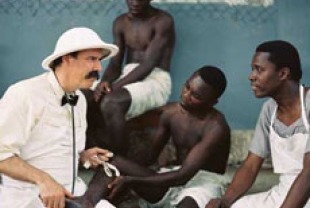 Jeff McCarthy as Albert Schweitzer at his hospital in Africa