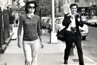 Jackie Onassis and Ron Galella