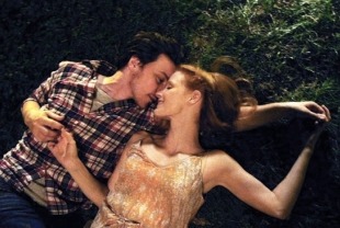 James McAvoy as Conor and Jessica Chastain as Eleanor