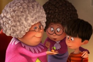 Betty White as Grandma Norma, Jenny Slate as Ted's mom and Zac Efron as Ted 