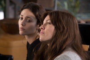 Emmy Rossum as Bec and Hilary Swank as Kate