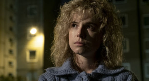 Jessie Buckley as the pregnant wife of one of the firefighters in Chernobyl