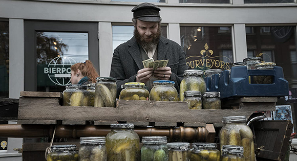 Herschel with his street pickle business.