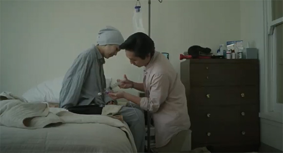 Justin Chon as Chang-rae and Jackie Chung as his mother