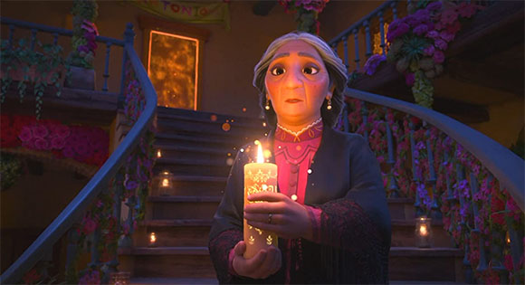 Abuela with the magic candle.