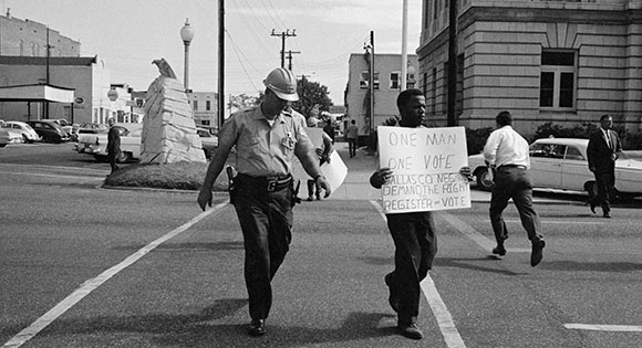 John Lewis campaigning for voting rights.