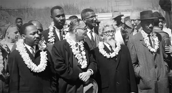 Heschel marching with King in Selma.