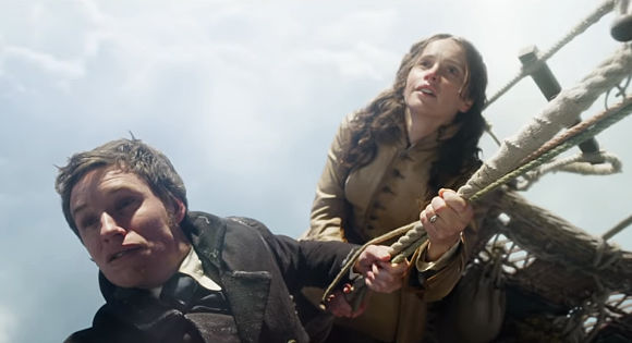 Eddie Redmayne as James Glaisher and Felicity Jones as Ameila Wren in The Aeronauts