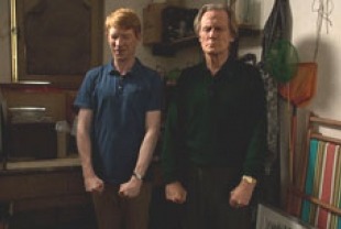 Domhnall Gleeson as Tim and Bill Nighy as Dad