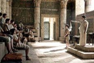 Hypatia teaching in the Library
