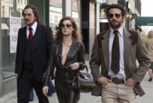 Christian Bale as Irving, Amy Adams as Sydney and Bradley Cooper as Richie