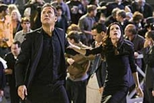 Tom Hanks as Robert Langdon and Ayelet Zurer as Vittoria Vetra