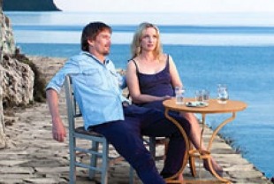 Ethan Hawke as Jesse and Julie Delpy as Celine