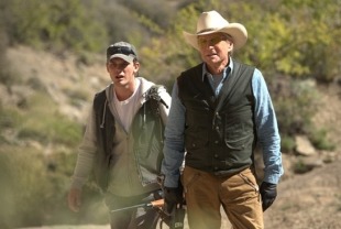 Jeremy Irvine as Ben and Michael Douglas as Medec