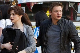 Rachel Weiss as Marta and Jeremy Renner as Aaron Cross