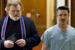 Brendan Gleeson as Father James and Aidan Gillen as Dr. Frank
