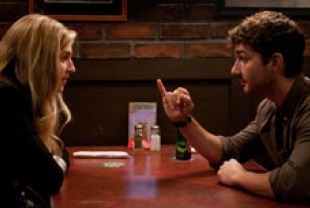 Brit Marling as Rebecca and Shia LaBeouf as Ben