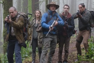 The humans in Muir Woods from Dawn of the Planet of the Apes