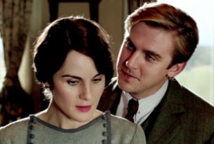 Michelle Dockery as Lady Mary and Dan Stevens as Matthew