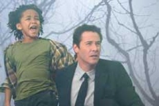 Jaden Smith as Jacob and Keanu Reeves as Klaatu