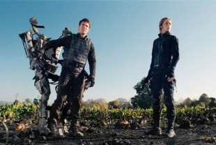 Tom Cruise as and Bill Cage and Emily Blunt as Rita