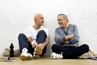 Ben Kingsley as David and Dennis Hopper as George