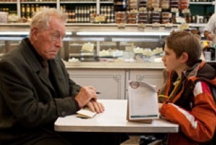 Max von Sydow as the renter and Thomas Horn as Oskar