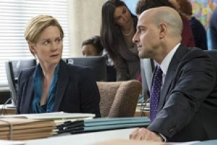 Laura Linney as Sarah and Stanley Tucci as James