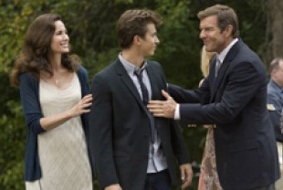 Andie MacDowell as Vi, Kenny Wormald as Ren and Dennis Quaid as Rev. Shaw