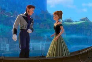 Santino Fontana as Hans and Kristen Bell as Anna