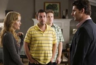 Leslie Mann as Laura, Adam Sandler as George, Seth Rogen as Ira, and Eric Bana as Clarke