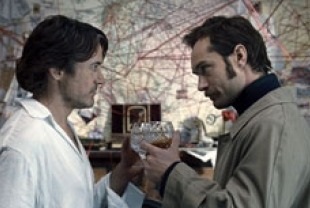 Robert Downey Jr. as Holmes and Jude Law as Watson